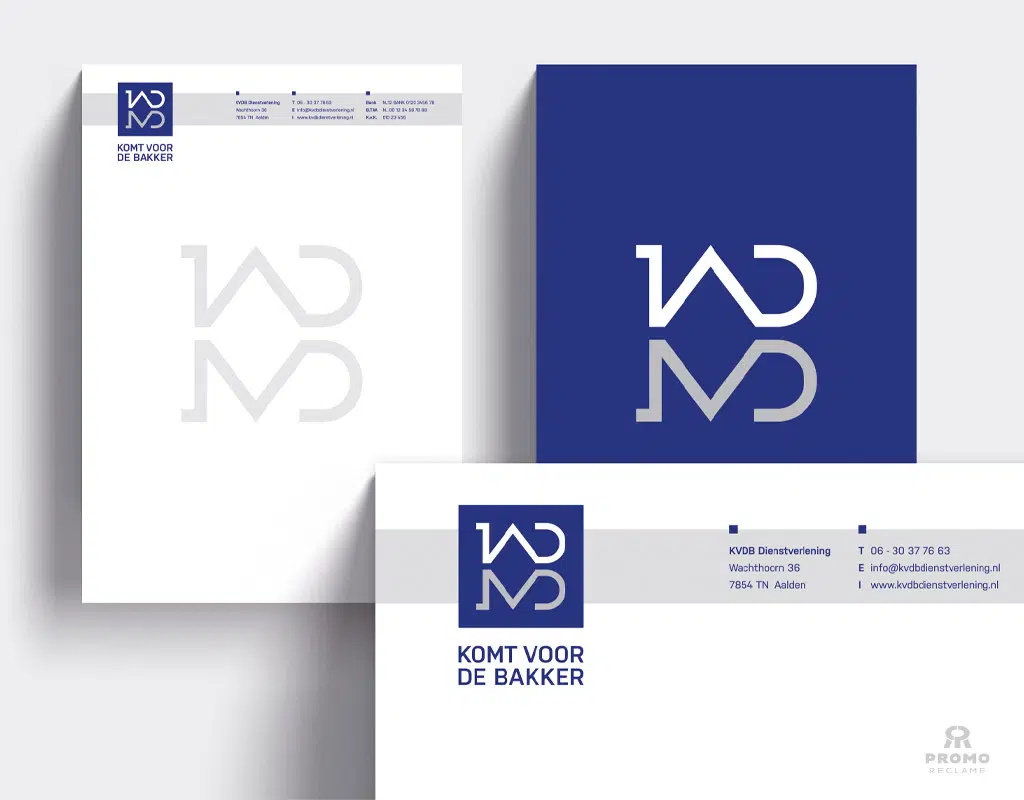 KVDB Dienstverlening logo en huisstijl ontwerp