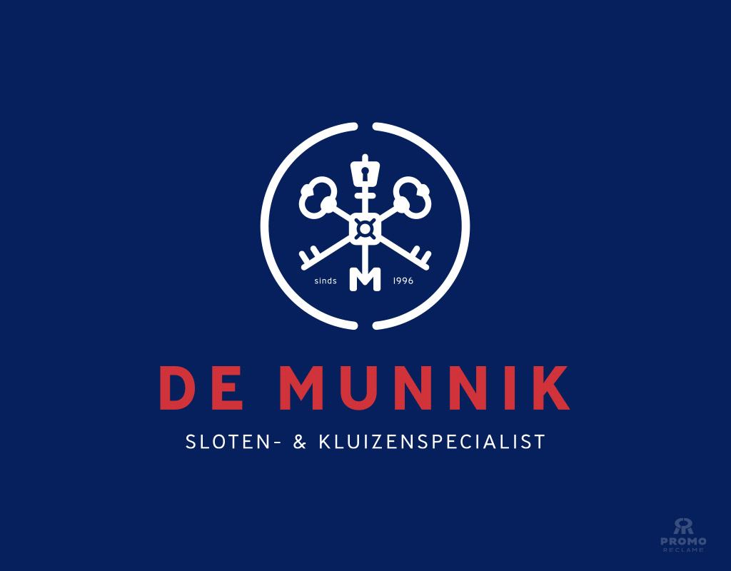 De Munnik - Sloten- en Kluizenspecialist logo ontwerp